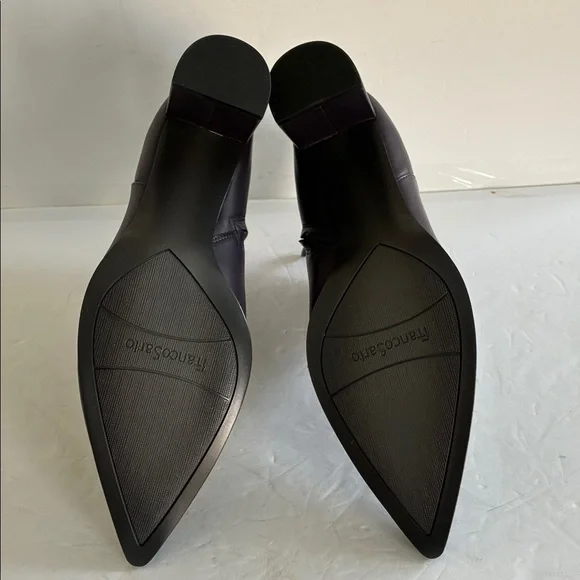 Franco Sarto LEATHER Demmi Pointed Toe Chelsea Ankle Chunky Heel Boot Size 11 - Picture 12 of 13